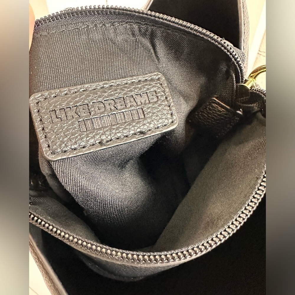 NEW Vegan Pebble Leather Mini Bucket Crossbody Like Dreams Multi Use Thick Strap - Picture 9 of 12